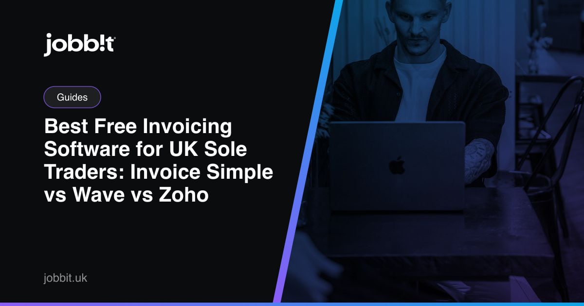 Obálka blogu Jobbit porovnávajúca Invoice Simple, Wave a Zoho Invoice pri posielaní faktúry